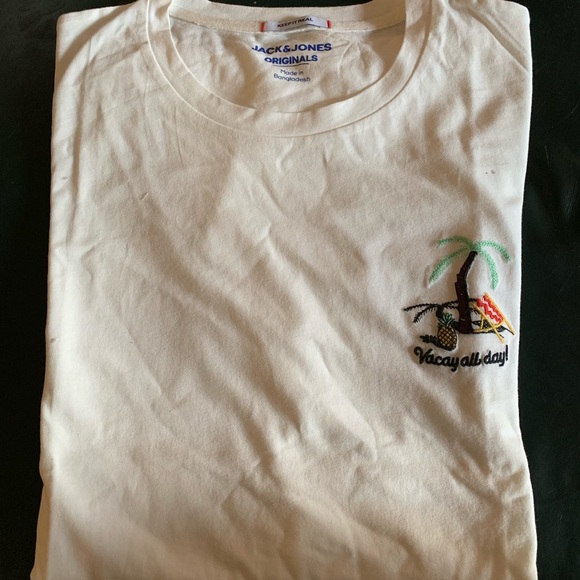 Jack & Jones “Vacay All Day” Embroidered T-Shirt - Picture 2 of 4